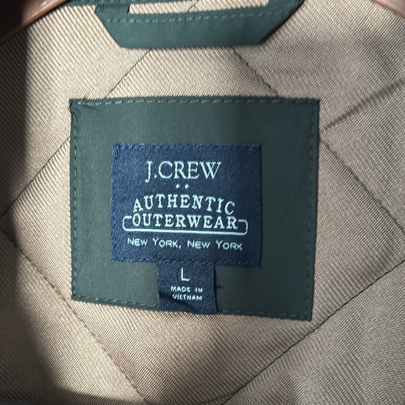 New men Sz L hunter green quilted zip up tall neck outwear business casual vest - Picture 6 of 10